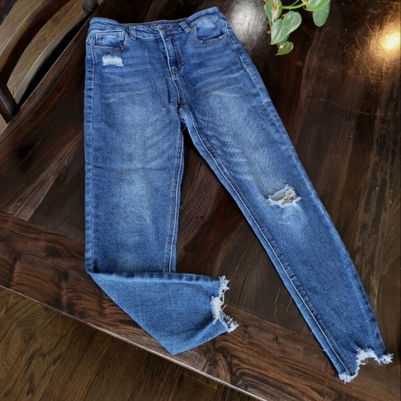 Vanilla Star Denim - Vanilla Star Dark Wash High Rise Skinny Ankle Jeans